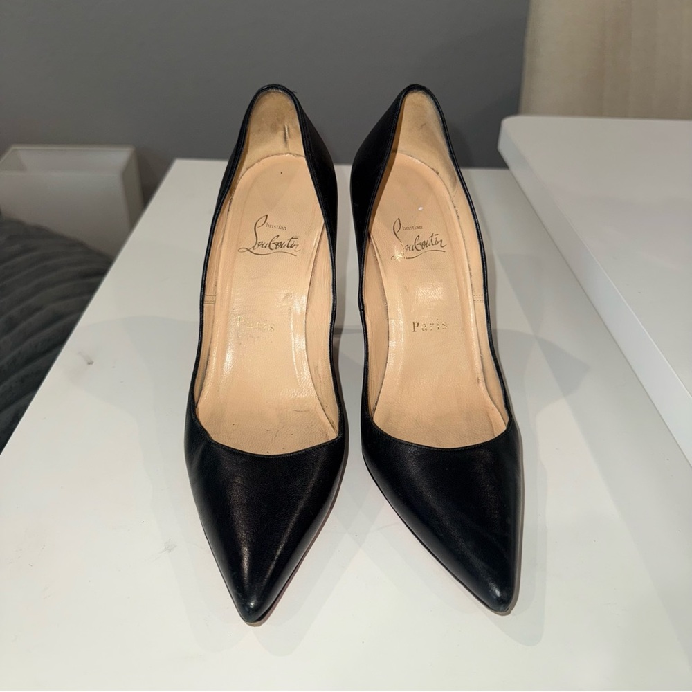Vintage Christian Louboutin Black Leather Women's Pumps